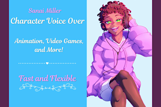 be your female voice actor for animation and video games