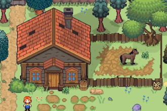 create isometric pixel art game art and pixel backgrounds