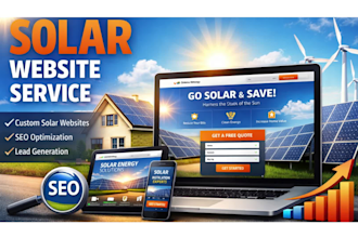 design a high converting solar website with ROI calculator and CRM integration
