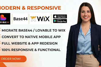 migrate or clone base44, lovable or claude ai website to wix or wordpress, fix