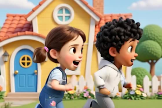 create custom 3d pixar style character and animation