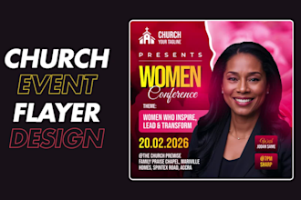 do premium church, social media or event flayer
