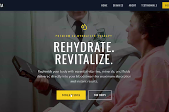 build iv hydration website, iv therapy website, medical website, dental website