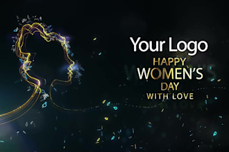 create womens day greeting video with your logo and branding