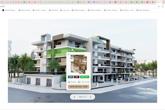 develop interactive 3d architectural facades and property unit selector