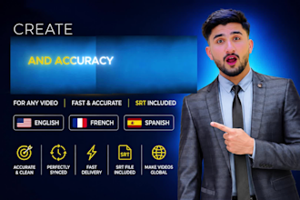 create english, french or spanish subtitles and captions for any video
