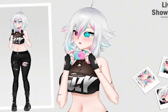 draw live2d model 2d vtuber model live 2d rig 3d vtuber model streaming avatar