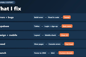 be your lovable expert to fix, deploy and launch your lovable app