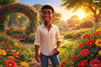 create disney pixar style ai video love story animations and heartfelt messages