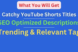 write youtube shorts titles descriptions and tags