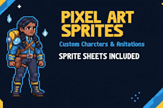 create pixel art sprite sheets and 2d game animations