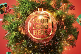 create a custom christmas ball opener logo animation