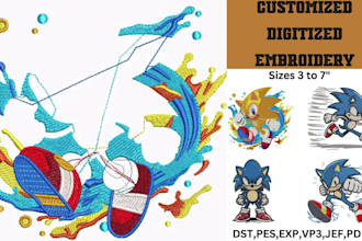 do expert embroidery digitizing logo design in dst, pes file of high end quality