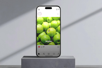 create modern food and beverage motion post design with custom size supported