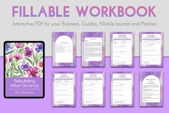 do fillable workbook design and interactive pdf