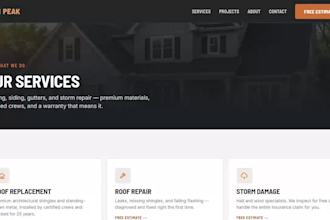 build a roofing and remodeling website that generates project leads