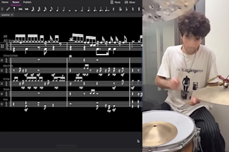 transcribe drum parts of any song into sheet music by ear