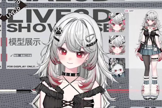 design and rig live2d vtuber model vtuber avatar anime