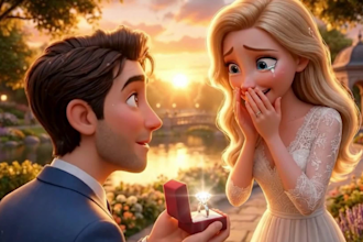 create 3d ai animated proposal video 3d romatic storytelling 3d pixar stories
