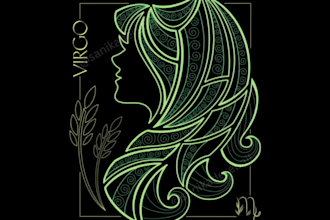 create custom zodiac illustrations for tshirts, merch, and prints