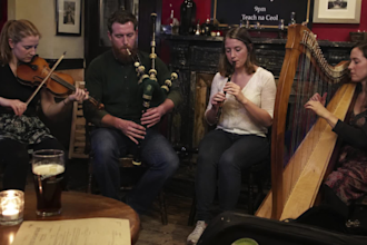 record traditional celtic fiddle, bagpipes, tin whistle and harp