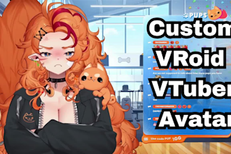 create a custom vroid vtuber avatar for vrchat, twitch and streaming
