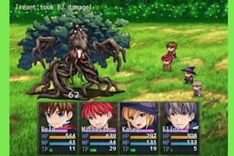 design rpg maker mv or mz character sprite sheet, walking sprite and sv battler