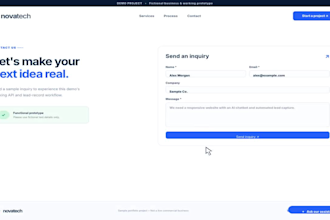 build an ai powered website with chatbot and automation