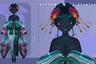 draw and rig 2d vtuber model, live2d model, vtuber rigging for vtube studio