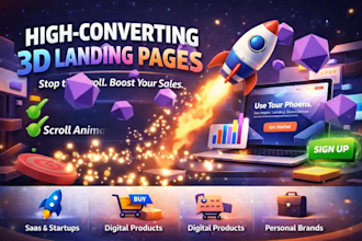 build a stunning 3d animated landing page for you