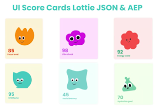 create smooth lottie animation for website UI and app