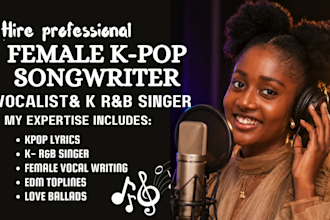 sing female kpop, edm and future bass vocals for your song