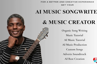 do ai songwriting, teach suno ai, music production and make custom ai songs