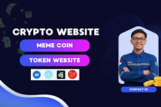 build website crypto token, nft and meme coin website