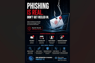 design professional cybersecurity awareness posters