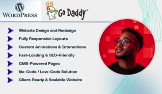 godaddy website redesign, godaddy website design, godaddy landing page, godaddy