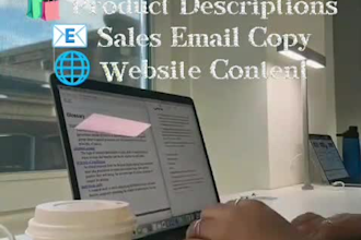 write product description facebook ads and sales copy