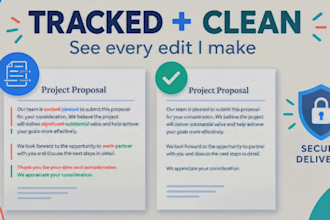 proofread and edit your article, book, thesis or business document