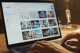 create faceless youtube video script, image and video prompts, and thumbnail
