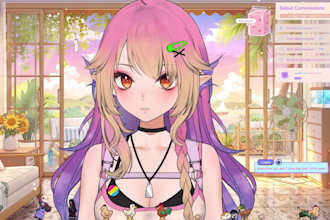do 2d 3d vtuber model, live2d, vseeface, vroid, furry, vrchat avatar and rigging