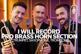 record pro brass horn section trumpet, saxophone, trombone
