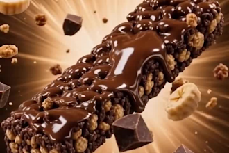 create realistic cgi food animation, chocolate bar, 3d chocolate animation