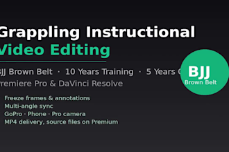 edit grappling instructional videos as a bjj brown belt coach