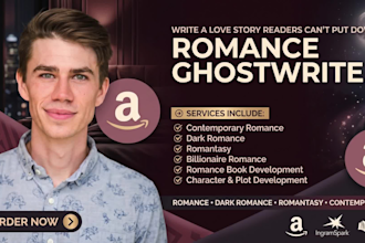 ghostwrite, rewrite and edit romance, dark romance and fantasy romance books