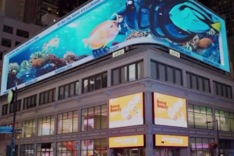 design 3d billboard animation cgi animation 3d anamorphic display 3d led screen