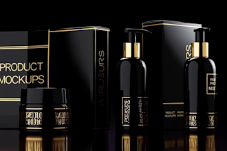 create realistic product mockups and packaging presentation