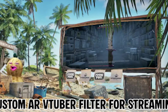create 3d ar vtuber filter face tracking in burnt peanut style live streaming