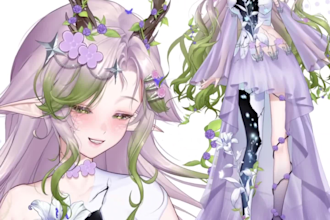 draw live2d vtuber model 2dvtuber avatar 2d anime for vtube studio
