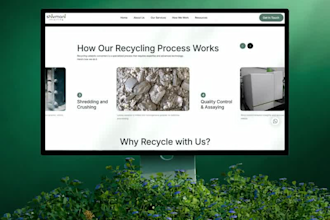 recycling website design waste management website environmental website