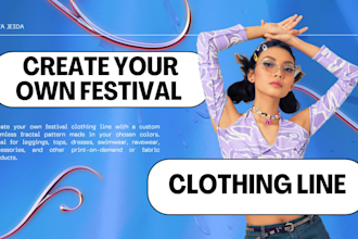 create a trippy fractal pattern for rave clothing
